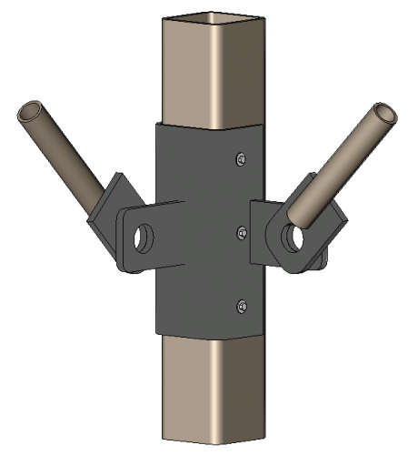 SHS-Bracing Rod Cleat - 1 Way Double Sided