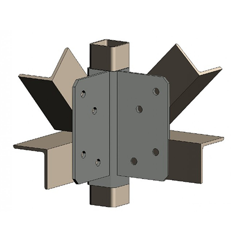 SHS-Steel Angle Bracing Cleat - 2 Way Double Sided