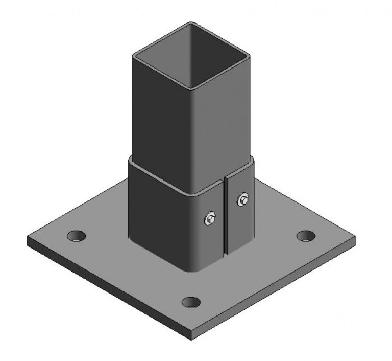 SHS-Square Baseplate with SHS post