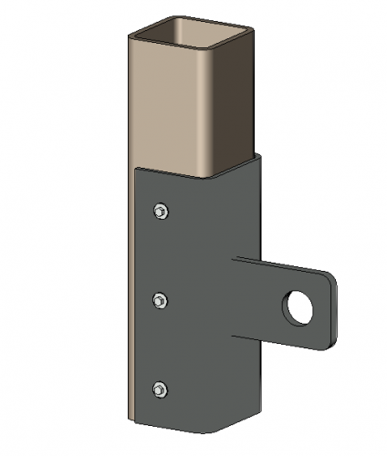 SHS-Bracing Rod Cleat - 1 Way Single Sided