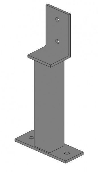 SHS Top Plate Cleat, Post & Baseplate Ass'y - Single