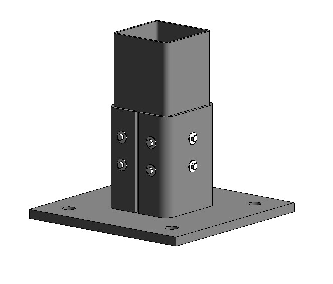 SHS-Square Baseplate-12 teks - 4 hole